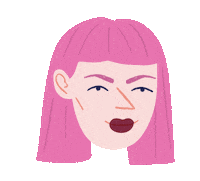 Girl Pink Sticker by Bett Norris