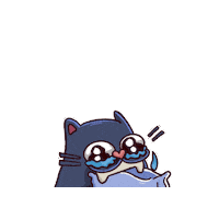 Cat Crying Sticker by Dwarf Factory