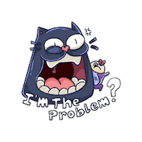 Angry Cat Sticker by Dwarf Factory