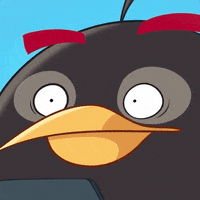 angrybirds bomb breathing angry birds exploding GIF