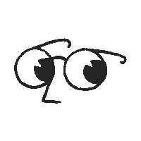 serifcreative face eyes show glasses Sticker