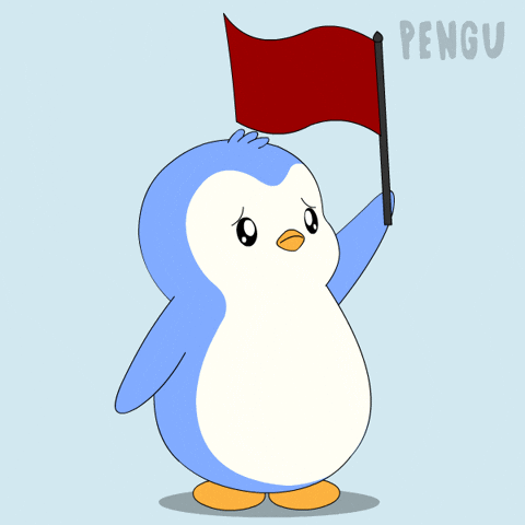 Red Flag No GIF by Pudgy Penguins