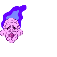 BILLY_CROCO ghost monster flying head Sticker