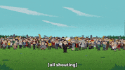 crowd shouting GIF by South Park 
