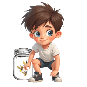 Boys Girls Fireflies Sticker