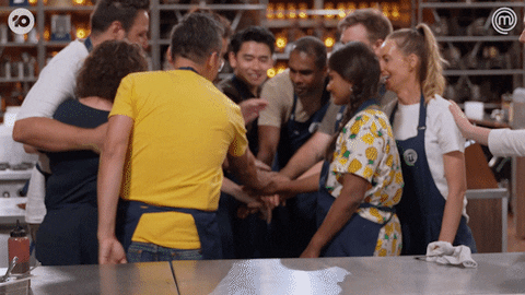 Hugging Hug GIF by MasterChefAU