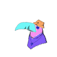 Ungebuegelt cool bird swag colourful Sticker