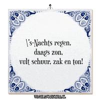 Water Nl Sticker by Tegelspreuken.nl