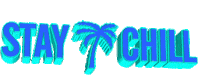 Stay Chill Palm Tree Sticker by AnimatedText