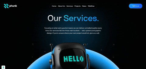 Phunk Webflow website example