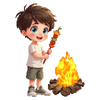 Boys Girls Bonfire Sticker