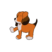 olivesdoodles happy dog puppy point Sticker