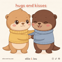 Love You Kiss GIF by Ollie & Lou