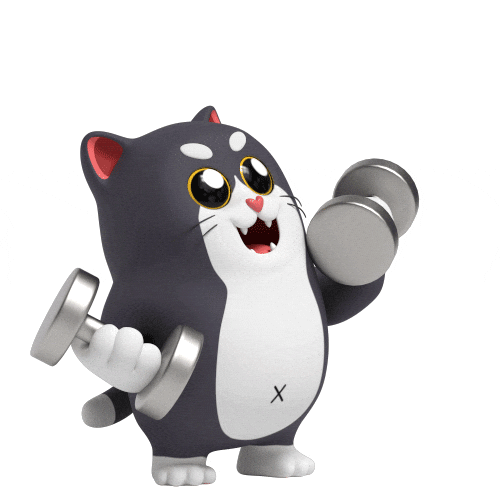 Work Out Cat GIF by Liberty Cats Emojis