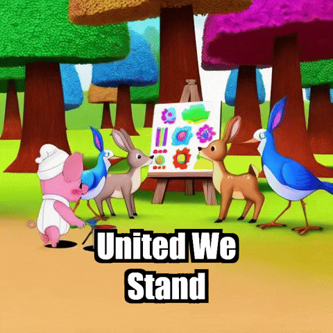 United We Stand Unity GIF by The Pigasso