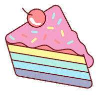 paigejoanna cute cake rainbow cake paige joanna rainbowcake Sticker