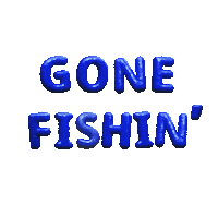 Gone Fishing Water Sticker by Trent Shy