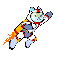 Space Flying Sticker by Dogelon Mars