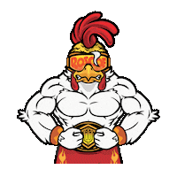Wrestling Chicken Sticker by Torchy's Tacos