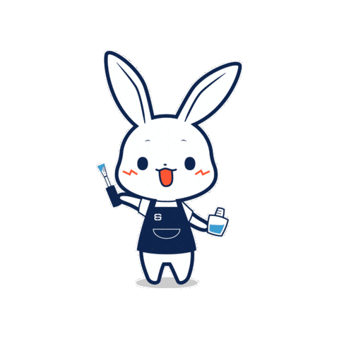 Rabbit Bg Sticker by BEAUTY GARAGE