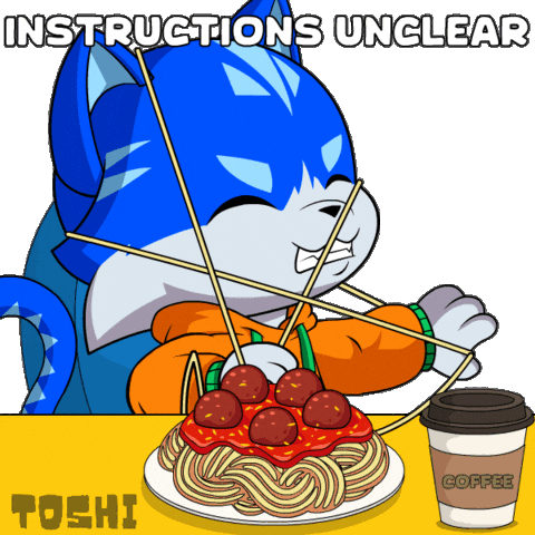 Confused What Happened Sticker by Toshithecat