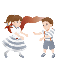 ferdinanfiv star hug kids together Sticker