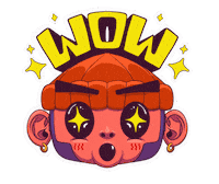 empart wow amazing shock amazed Sticker