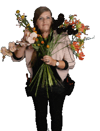 Girl Flowers Sticker by Hanneke Frankema