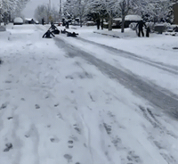 kids sledding GIF