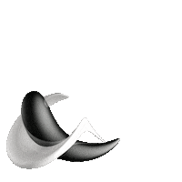 Black And White 3D Sticker by Vince Mckelvie