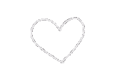 Line Art Heart White Sticker by Hilda Motion