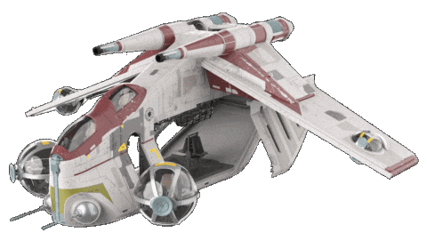 Attack Of The Clones Gunship Sticker by SWTVC