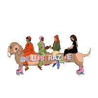 Dog Illustrate Sticker