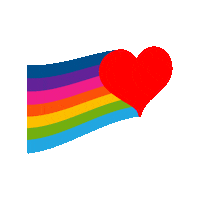 BigLeaguePins love happy heart rainbow Sticker