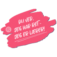 Fun Text Sticker by Danmarks Lærerforening