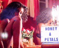 honeyandpetals flowers roses lingerie natural hair GIF