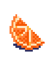 orylaa pixel orange pixel art fruit Sticker