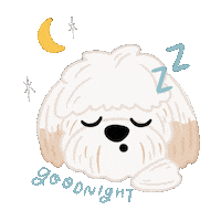 Sleepy Dog Sticker by Ann of Facedit