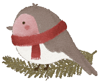 Christmas Bird Sticker