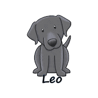 Black Lab Leo Sticker