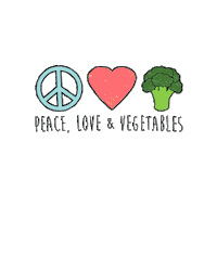 Peace Love Vegan Sticker by BroganPLV