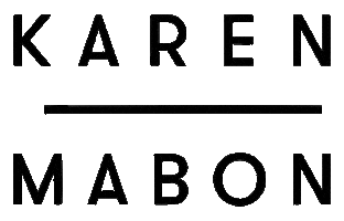 KarenMabon karen mabon karen mabon logo karen mabon logo black Sticker