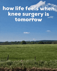 Relaxing Knee Surgery GIF
