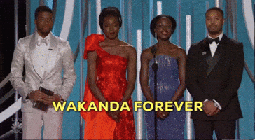 Golden Globes Wakanda Forever GIF by Variety