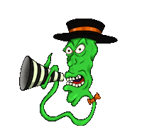 ShadowsLifeOfficial monster alien yelling megaphone Sticker
