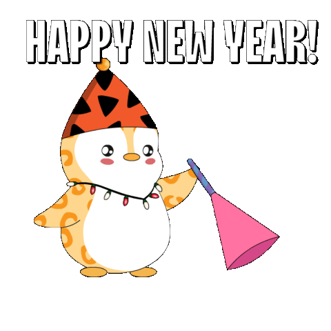 New Year Penguin Sticker by Pudgy Penguins