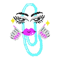 unzeenfest clippy 90s sticker sassy clippy girl clippy Sticker