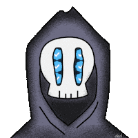 Grim Reaper Skeleton Sticker