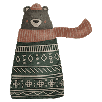 bear wind Sticker by Aleksandra Konakova