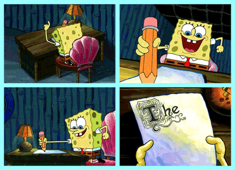 creative writing spongebob GIF